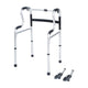 Lightweight Adjustable Height Bi-Level Folding Walker w/ Dual Frame Types in Gry