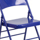 Cobalt Blue |#| Cobalt Blue Triple Braced & Double Hinged Metal Folding Chair - Event Chair