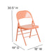 Sedona Coral |#| Sedona Coral Triple Braced & Double Hinged Metal Folding Chair - Event Chair