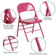 Shockingly Fuchsia |#| Shockingly Fuchsia Triple Braced & Double Hinged Metal Folding Chair-Event Chair