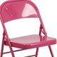 Shockingly Fuchsia |#| Shockingly Fuchsia Triple Braced & Double Hinged Metal Folding Chair-Event Chair