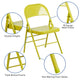 Twisted Citron |#| Twisted Citron Triple Braced & Double Hinged Metal Folding Chair - Event Chair