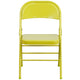 Twisted Citron |#| Twisted Citron Triple Braced & Double Hinged Metal Folding Chair - Event Chair