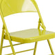 Twisted Citron |#| Twisted Citron Triple Braced & Double Hinged Metal Folding Chair - Event Chair