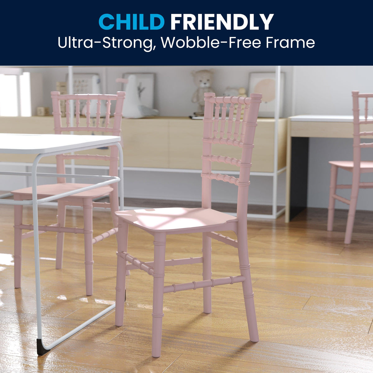Pink |#| Child's Classic Resin Chiavari Chair for All Occasions in Pink