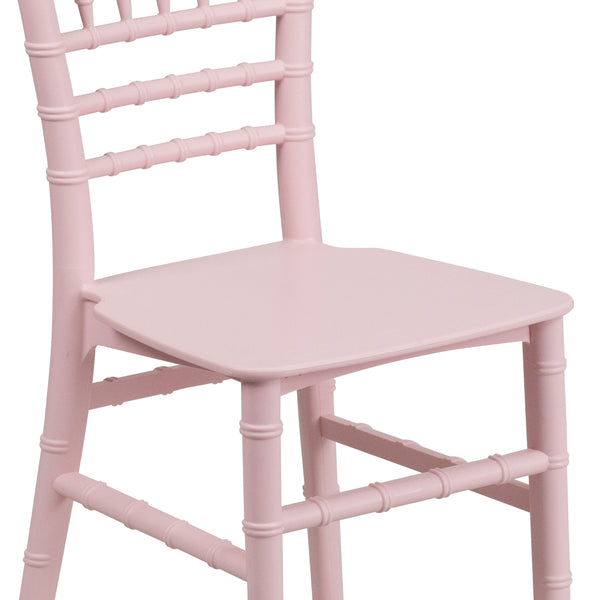 Pink |#| Child's Classic Resin Chiavari Chair for All Occasions in Pink
