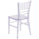 Clear |#| Child's Classic Resin Chiavari Chair for All Occasions in Transparent Crystal