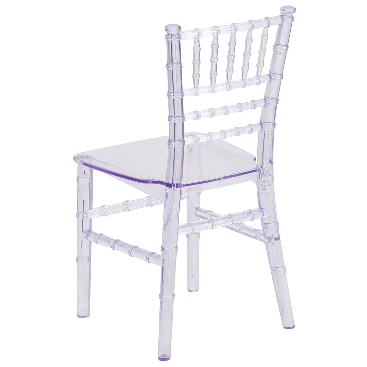 Clear |#| Child's Classic Resin Chiavari Chair for All Occasions in Transparent Crystal