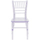 Clear |#| Child's Classic Resin Chiavari Chair for All Occasions in Transparent Crystal