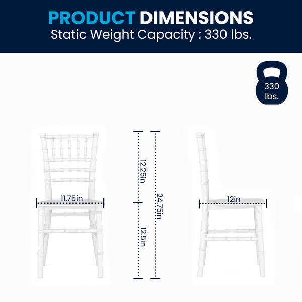 White |#| Child's Classic Resin Chiavari Chair for All Occasions in White