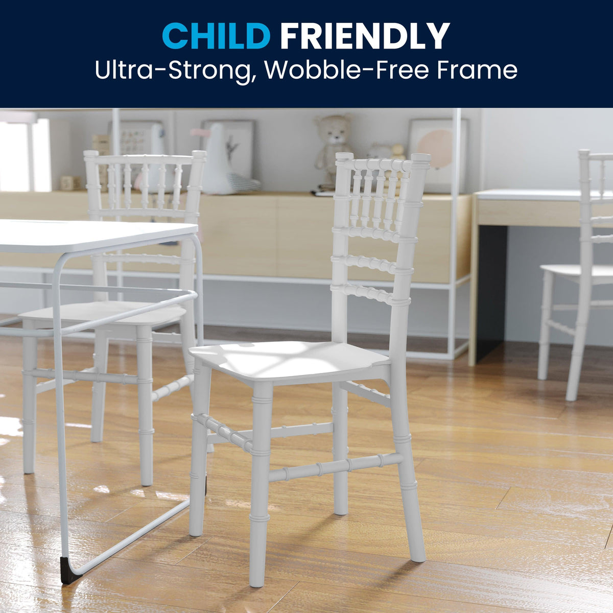 White |#| Child's Classic Resin Chiavari Chair for All Occasions in White