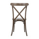 Dark Brown |#| Indoor/Outdoor Commercial Grade Wood Look Resin Cross Back Chair in Dark Brown