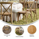 Chestnut |#| Indoor/Outdoor Commercial Grade Wood Look Resin Cross Back Chair in Chestnut