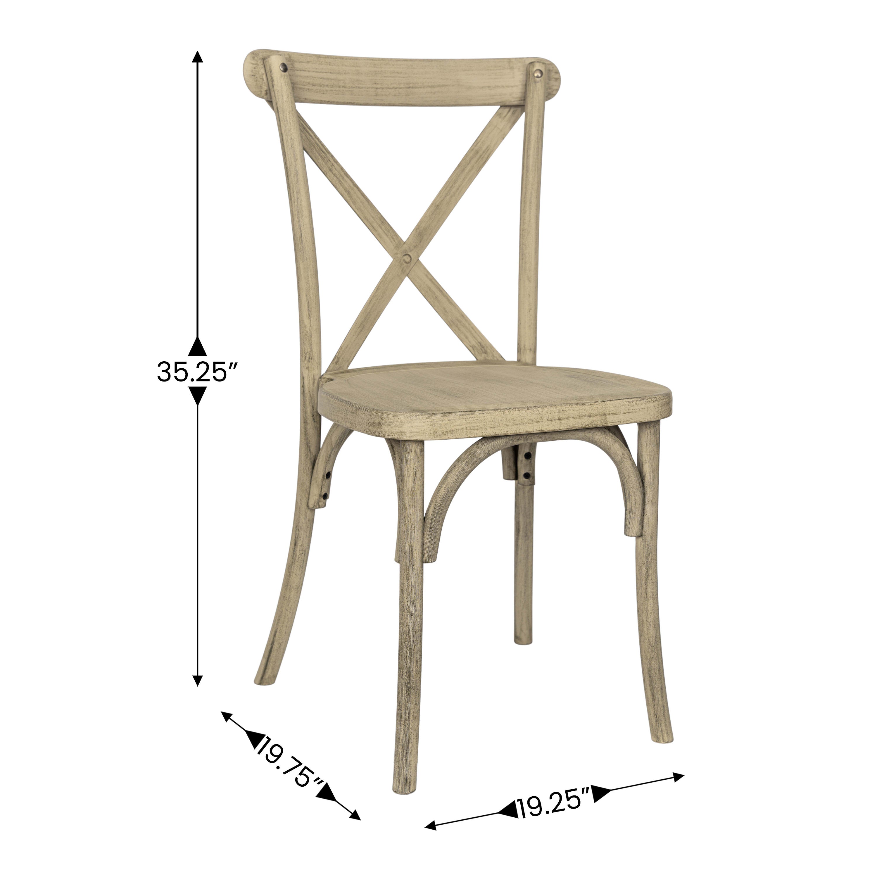 クラシックストライプ柄木製椅子 Cross Back Chair L-9-M2- – BizChair