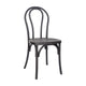 Black |#| Indoor/Outdoor Commercial Grade Wood Look Resin Thonet Style Chair in Black