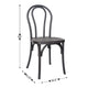 Black |#| Indoor/Outdoor Commercial Grade Wood Look Resin Thonet Style Chair in Black