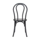 Black |#| Indoor/Outdoor Commercial Grade Wood Look Resin Thonet Style Chair in Black
