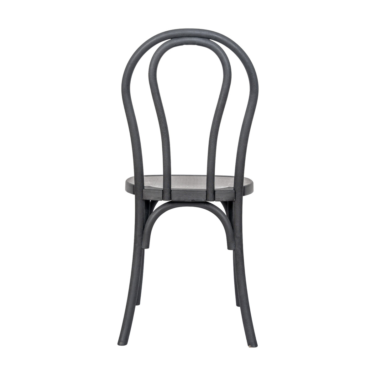 Black |#| Indoor/Outdoor Commercial Grade Wood Look Resin Thonet Style Chair in Black