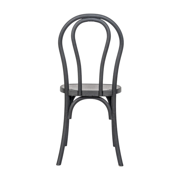 Black |#| Indoor/Outdoor Commercial Grade Wood Look Resin Thonet Style Chair in Black