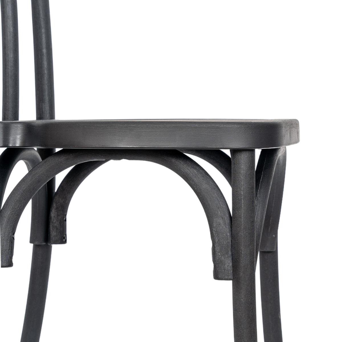 Black |#| Indoor/Outdoor Commercial Grade Wood Look Resin Thonet Style Chair in Black