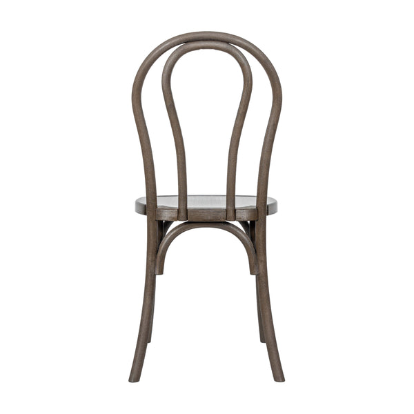 Dark Brown |#| Indoor/Outdoor Commercial Grade Wood Look Resin Thonet Style Chair in Dark Brown