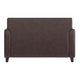 Brown |#| Brown LeatherSoft Loveseat w/ Clean Line Stitched Frame - Reception Seating
