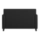 Black |#| Black LeatherSoft Loveseat w/ Clean Line Stitched Frame - Reception Seating