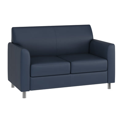 LeatherSoft Loveseat with Clean Line Stitched Frame - View 1