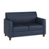 Navy/Wood Legs |#| Navy LeatherSoft Loveseat w/ Clean Line Stitched Frame - Reception Seating