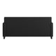 Black |#| Black LeatherSoft Sofa with Clean Line Stitched Frame - Reception Seating