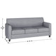 Gray |#| Gray LeatherSoft Sofa with Clean Line Stitched Frame - Reception Seating