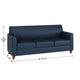Navy |#| Navy LeatherSoft Sofa with Clean Line Stitched Frame - Reception Seating