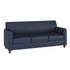 Navy/Wood Legs |#| Navy LeatherSoft Sofa with Clean Line Stitched Frame - Reception Seating