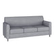 Gray/Chrome Legs |#| Gray LeatherSoft Sofa with Clean Line Stitched Frame and Chrome Legs