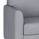 Gray/Chrome Legs |#| Gray LeatherSoft Sofa with Clean Line Stitched Frame and Chrome Legs
