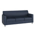 Navy/Chrome Legs |#| Navy LeatherSoft Sofa with Clean Line Stitched Frame and Chrome Legs