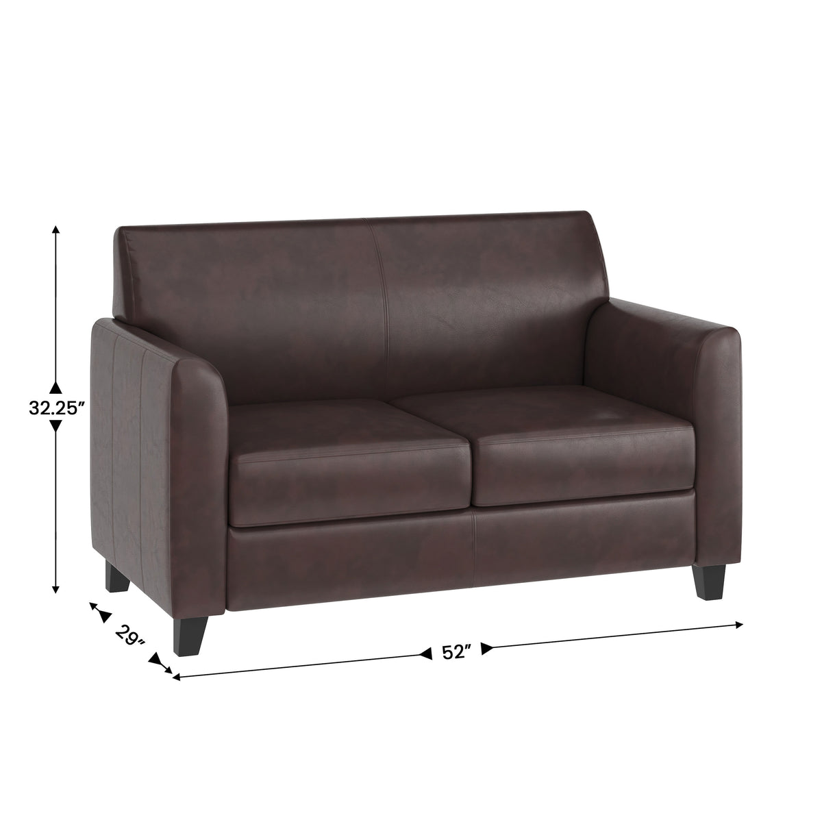 Brown |#| Reception Set in Brown with Clean Line Stitched Frame - Hospitality Seating