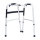 Lightweight Adjustable Height Folding Walker w/ Dual Frame Types in Silver/Black