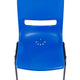 Navy |#| Ergonomic Heavy-Duty Flex Comfort Classroom Stack Chair in Navy