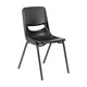 Black |#| Ergonomic Heavy-Duty Flex Comfort Classroom Stack Chair in Black