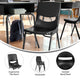 Black |#| Ergonomic Heavy-Duty Flex Comfort Classroom Stack Chair in Black