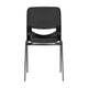 Black |#| Ergonomic Heavy-Duty Flex Comfort Classroom Stack Chair in Black