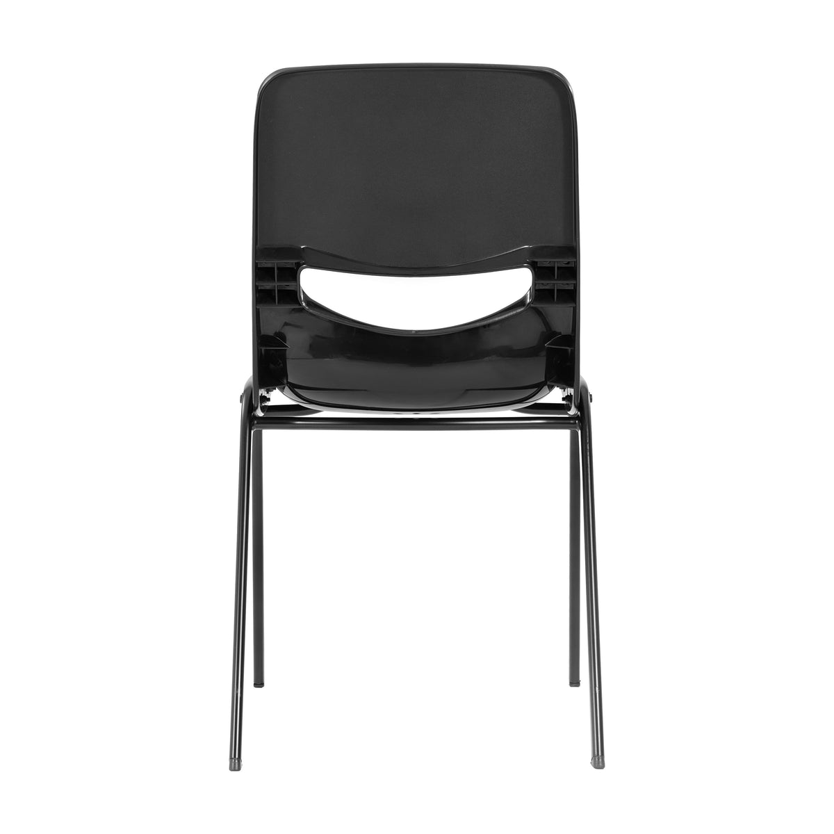 Black |#| Ergonomic Heavy-Duty Flex Comfort Classroom Stack Chair in Black