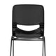 Black |#| Ergonomic Heavy-Duty Flex Comfort Classroom Stack Chair in Black