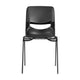 Black |#| Ergonomic Heavy-Duty Flex Comfort Classroom Stack Chair in Black