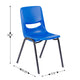 Navy |#| Ergonomic Heavy-Duty Flex Comfort Classroom Stack Chair in Navy