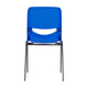 Navy |#| Ergonomic Heavy-Duty Flex Comfort Classroom Stack Chair in Navy
