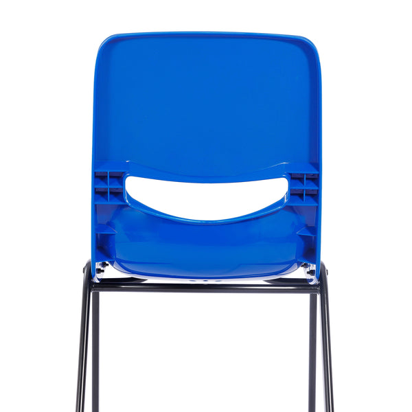 Navy |#| Ergonomic Heavy-Duty Flex Comfort Classroom Stack Chair in Navy