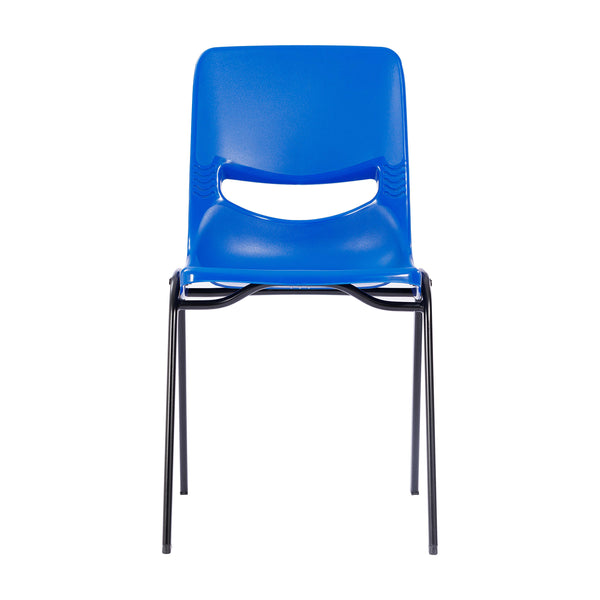 Navy |#| Ergonomic Heavy-Duty Flex Comfort Classroom Stack Chair in Navy