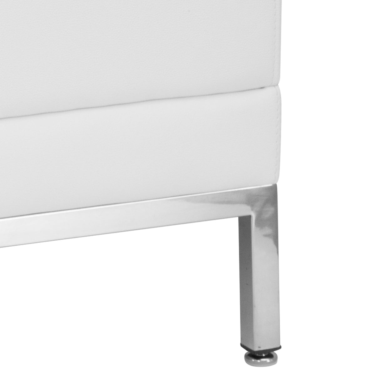 Melrose White |#| Contemporary White LeatherSoft Middle Chair - Reception &Home Office Chair